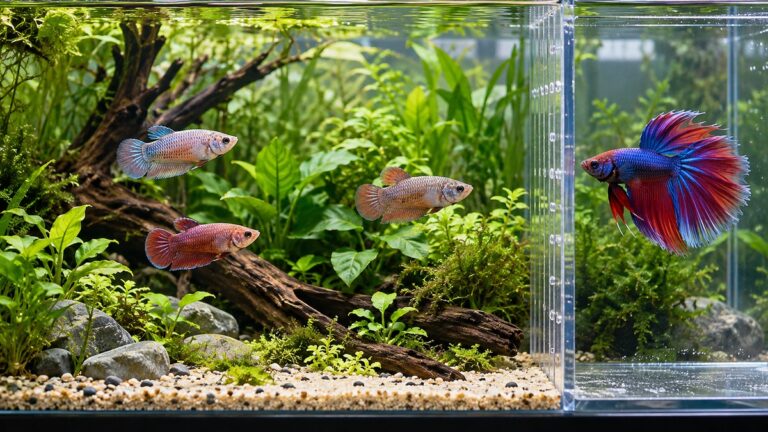 1 male betta and 3 female