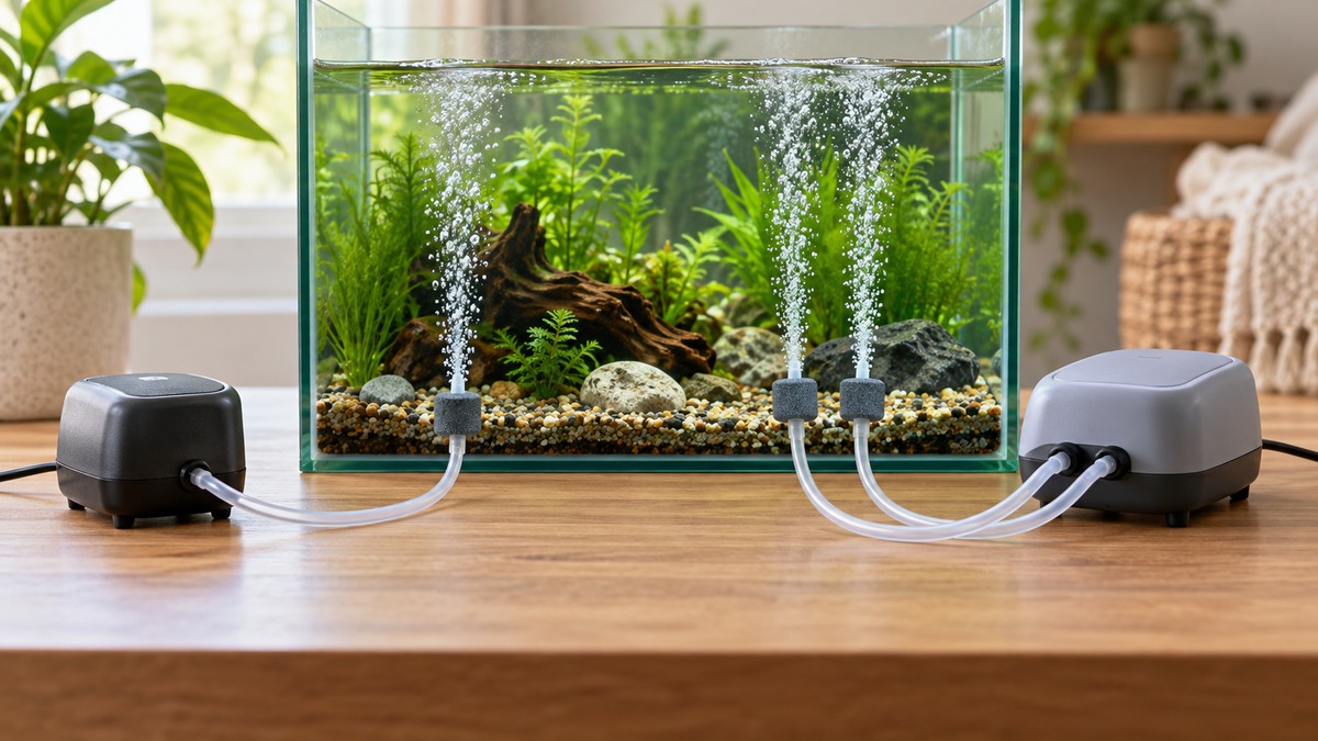 Side-by-side product image of the Uniclife and Pawfly air pumps uniclife options on a clean neutral background, showing their visible size and design differences.