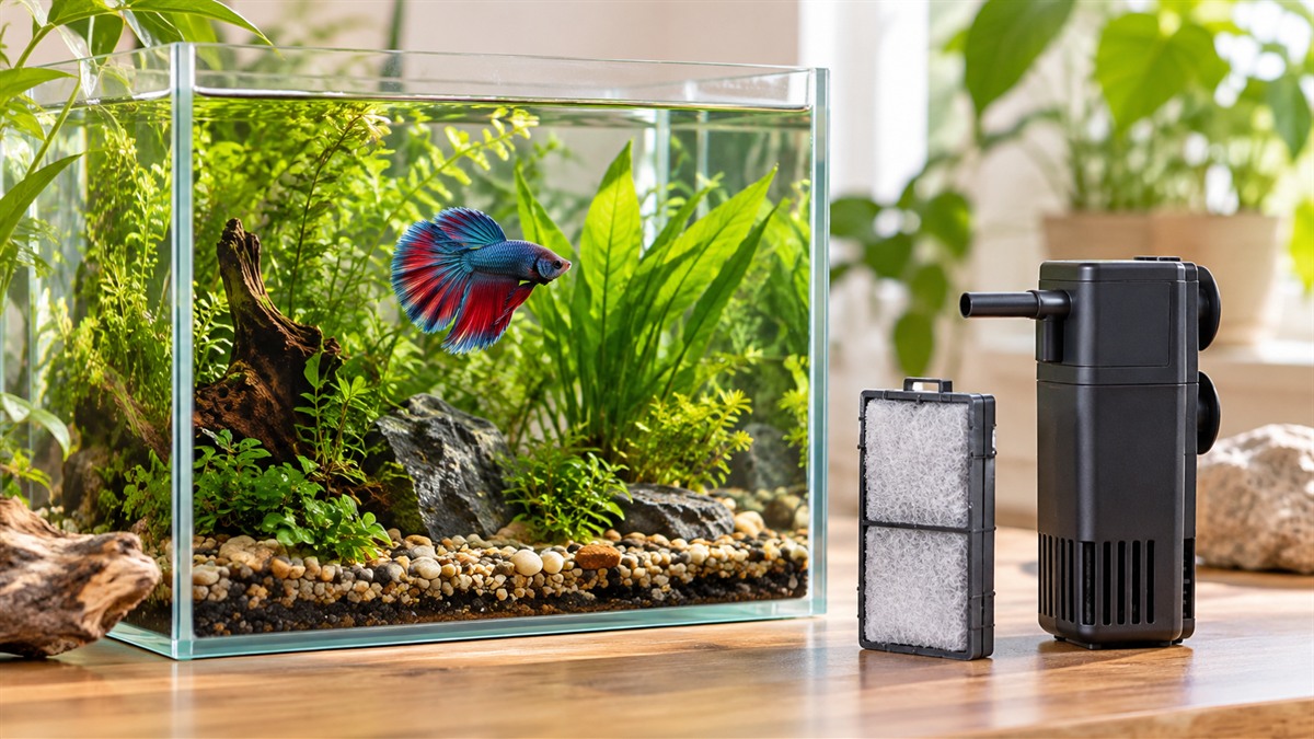 Betta fish tank filter replacement