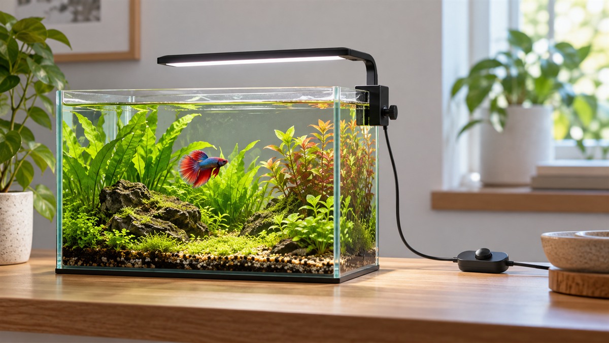 Datoo mini clip on aquarium light 7w dimmable small fish tank light usb review
