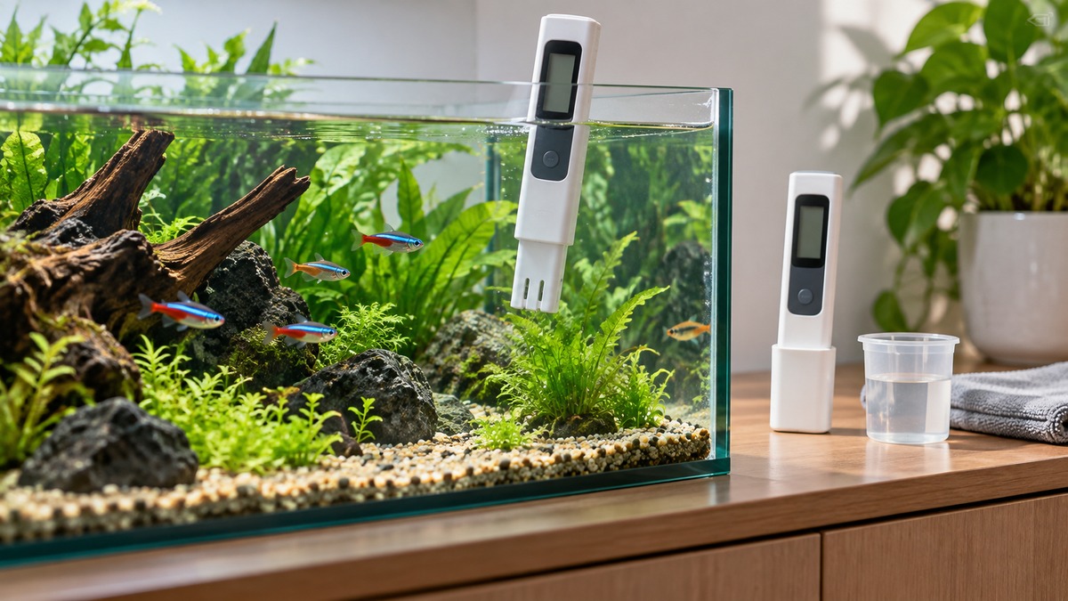 Digital fish tank water tester