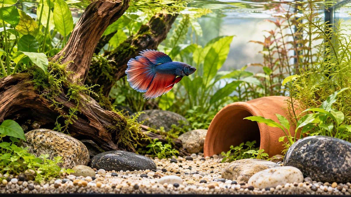 Homemade betta fish tank decorations