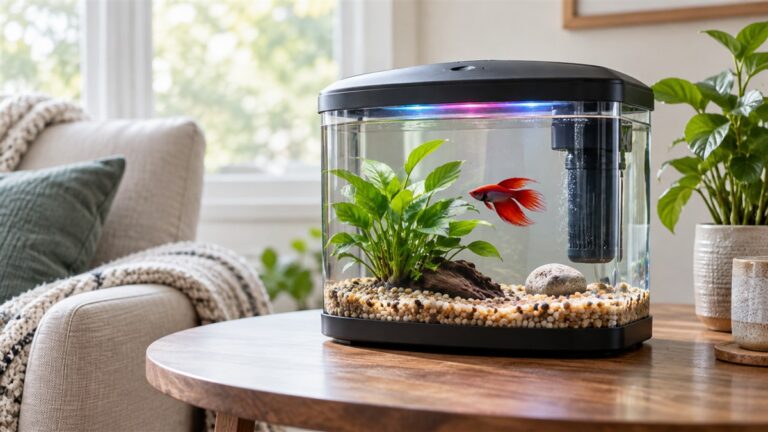 Koller products plastic 3 gallon aquarium starter kit with 4 colors led review