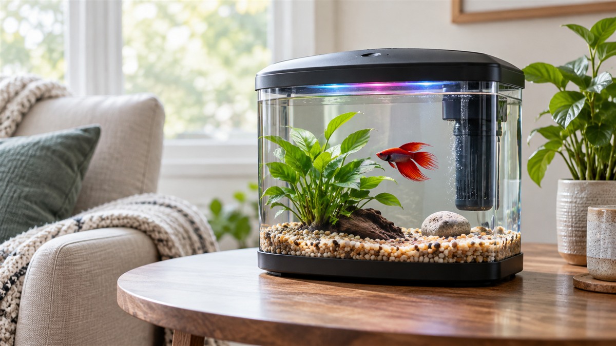 Koller products plastic 3 gallon aquarium starter kit with 4 colors led review
