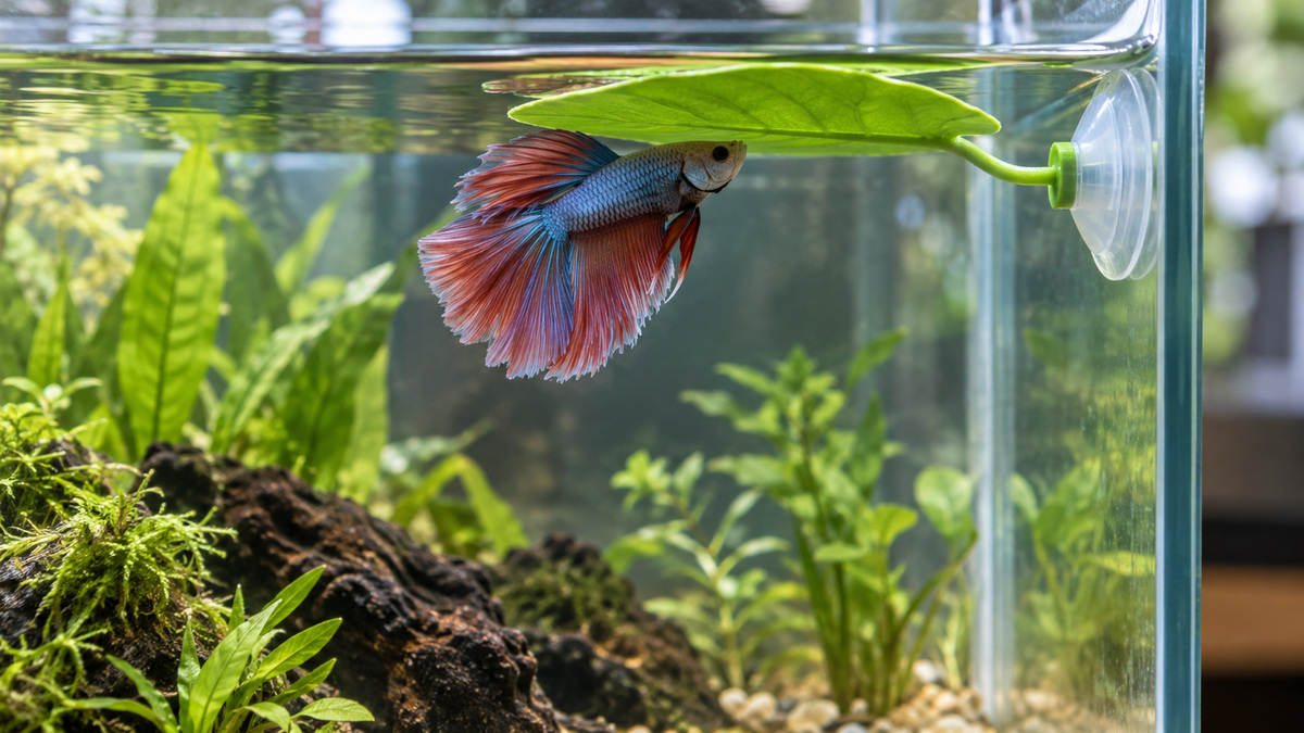 Best betta sleeping on leaf